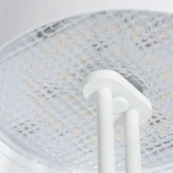 Lámpara de mesa Lindby LED recargable Janea TWIN, blanca, metal