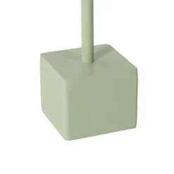 Lámpara de mesa Lindby LED recargable Janea CUBE, verde, metal