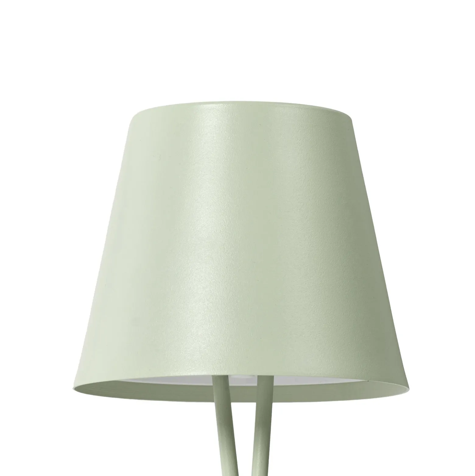 Lámpara de mesa Lindby LED recargable Janea CROSS, verde, metal