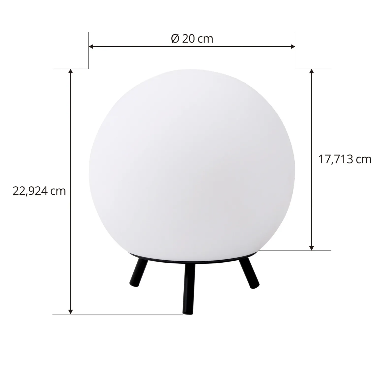 Lámpara de mesa Lindby LED recargable Aurilia, blanco/negro, hierro, IP44