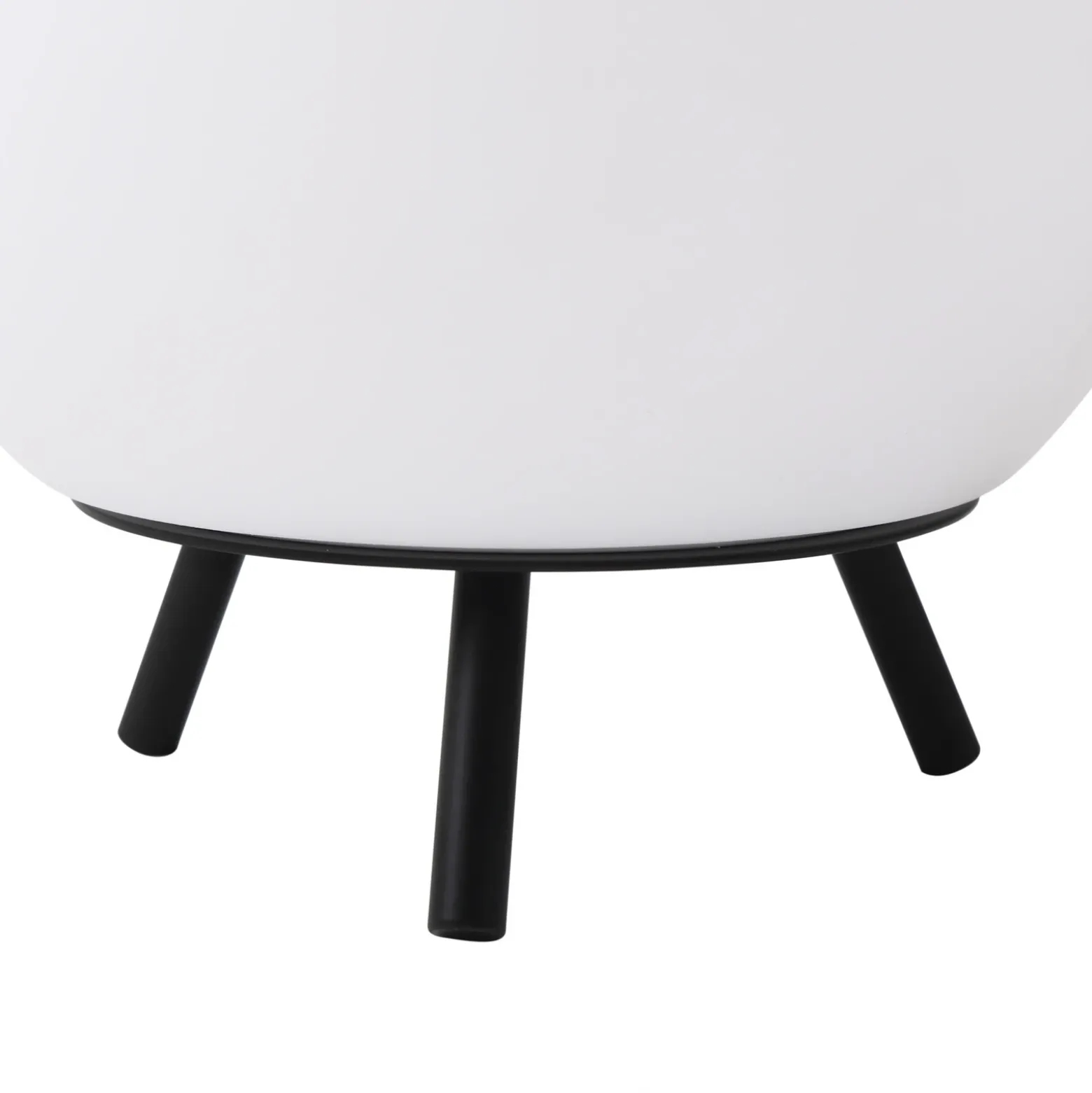 Lámpara de mesa Lindby LED recargable Aurilia, blanco/negro, hierro, IP44