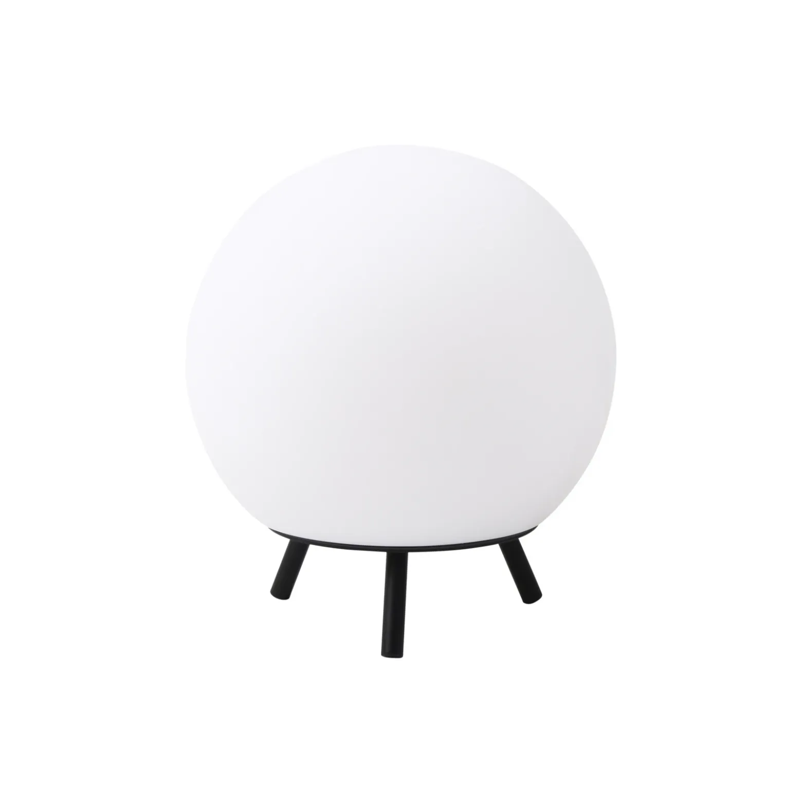 Lámpara de mesa Lindby LED recargable Aurilia, blanco/negro, hierro, IP44