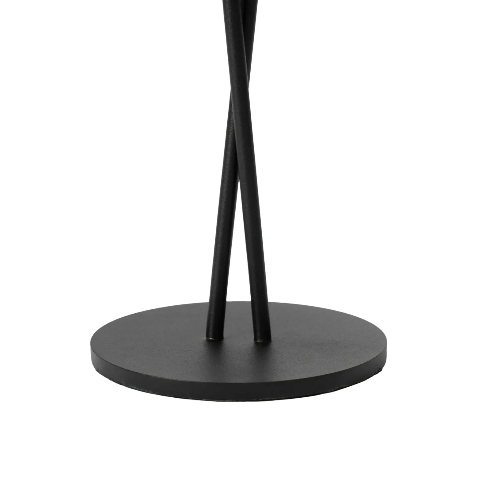 Lámpara de mesa Lindby LED recargable Janea CROSS, negra, metal