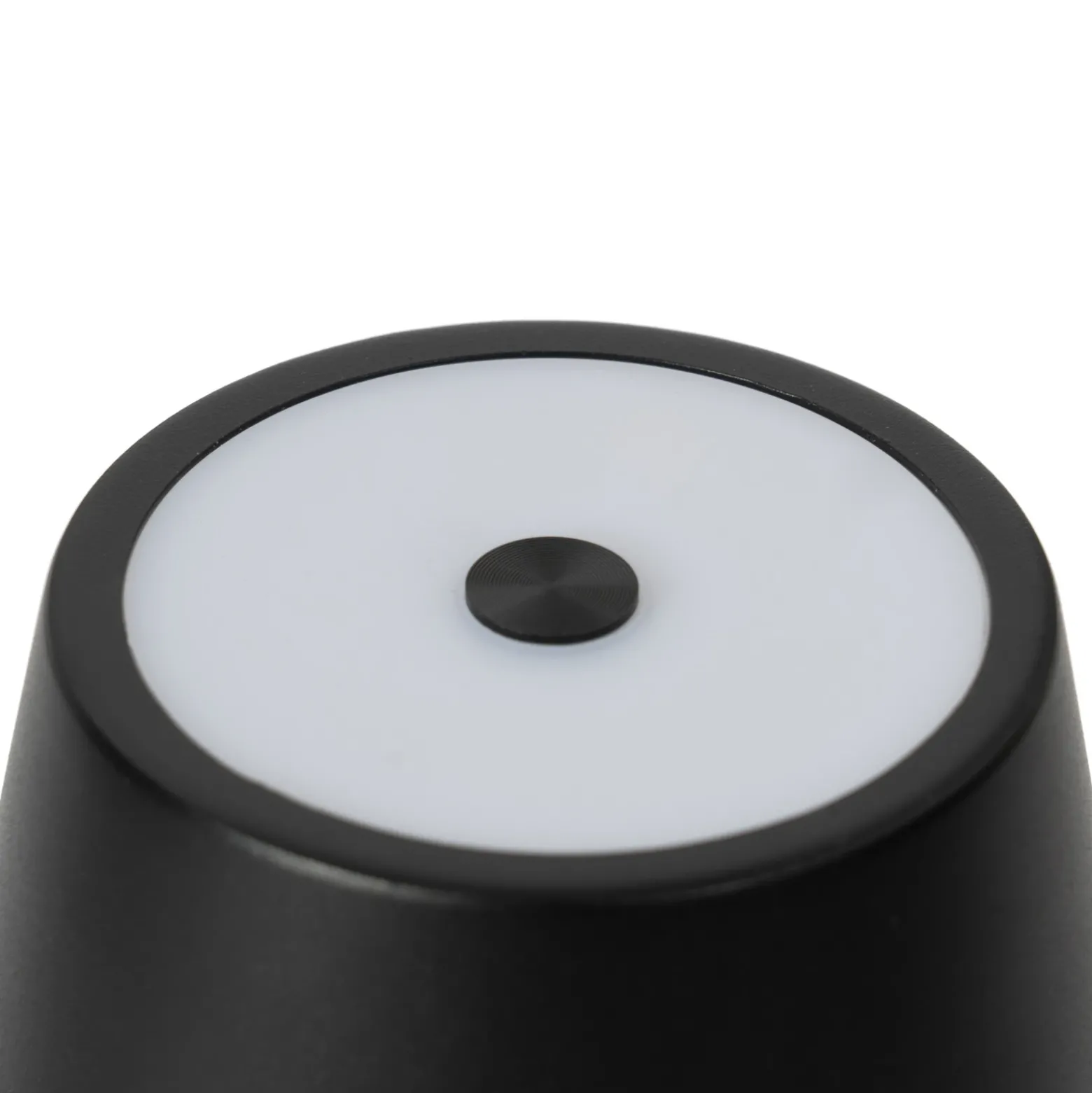 Lámpara de mesa Lindby LED recargable Janea CROSS, negra, metal
