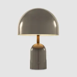 Lámpara de mesa recargable BELL PORTABLE de Tom Dixon, color topo, 28 cm, IP44