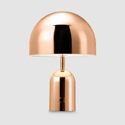 Lámpara de mesa recargable BELL PORTABLE de Tom Dixon, cobre, 28 cm IP44