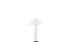 Lámpara de mesa recargable Cannes de Globen Lighting, blanca, 26 cm, IP44
