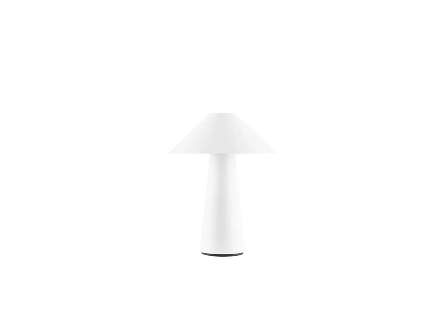 Lámpara de mesa recargable Cannes de Globen Lighting, blanca, 26 cm, IP44