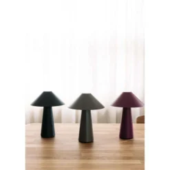 Lámpara de mesa recargable Cannes de Globen Lighting, marrón, 26 cm, IP44