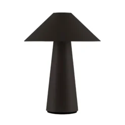 Lámpara de mesa recargable Cannes de Globen Lighting, negra, 26 cm, IP44
