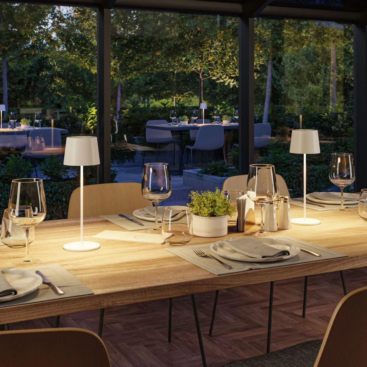 Lámpara de mesa recargable LED Gilo de Paulmann, blanca, plástico, IP44