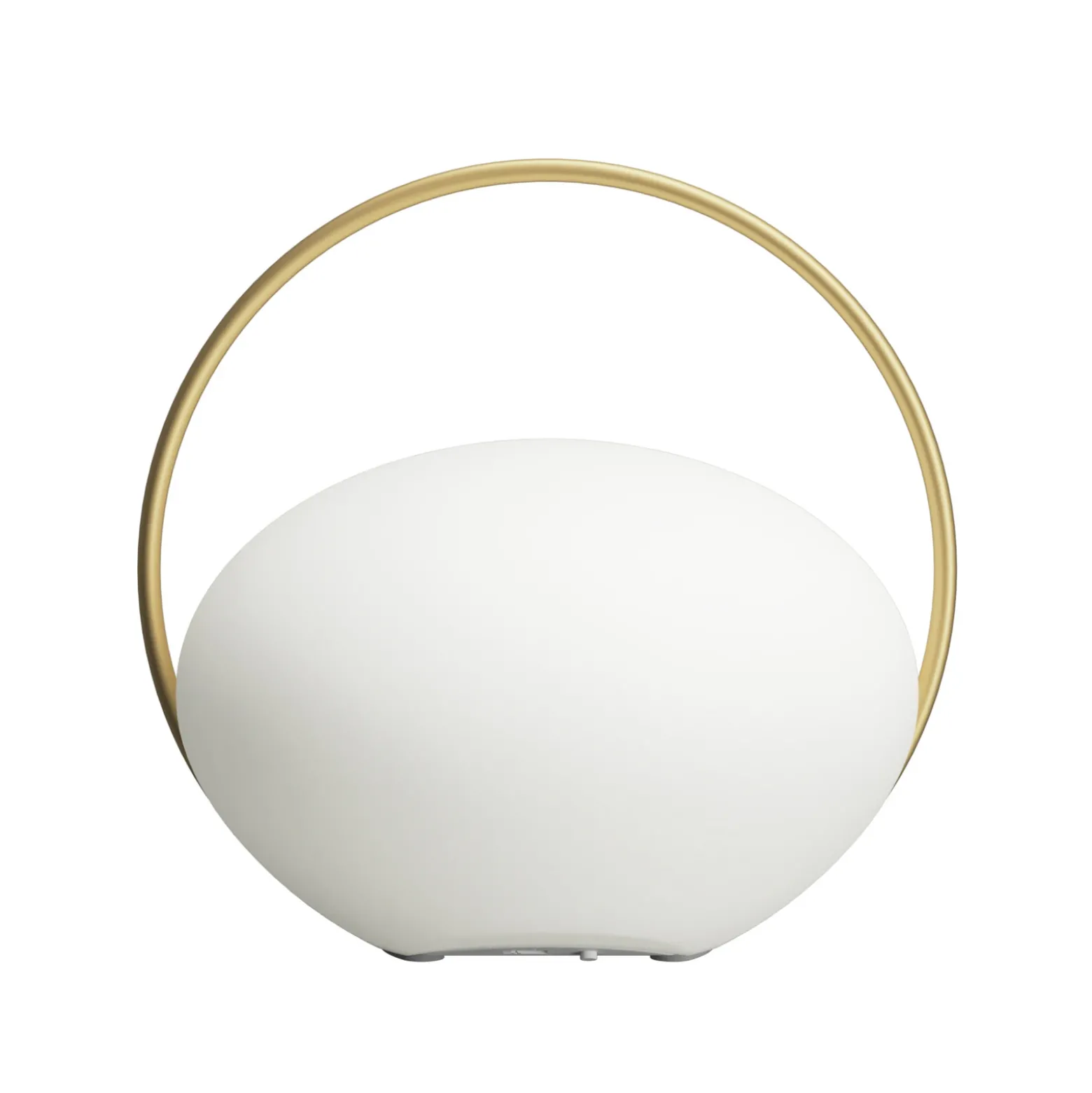 Lámpara de mesa recargable LED UMAGE Orbit, blanco/latón, IP44, CCT