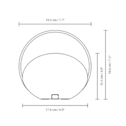 Lámpara de mesa recargable LED UMAGE Orbit, blanco/latón, IP44, CCT
