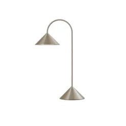 Lámpara de mesa recargable LED FRANDSEN Grasp, acero inoxidable, altura 47 cm