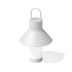 Lámpara de mesa recargable LED LOOM DESIGN Shadow Small, blanca, IP65
