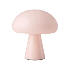 Lámpara de mesa recargable LED Gubi Obello, rosa empolvado, IP44, cristal