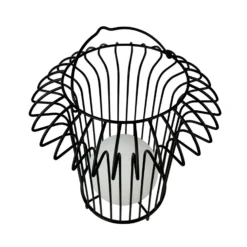 Lámpara de mesa recargable LED Basket de Dyberg Larsen, negra, metal