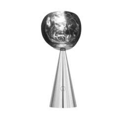 Lámpara de mesa recargable LED Melt Portable de Tom Dixon, plateada, 29 cm