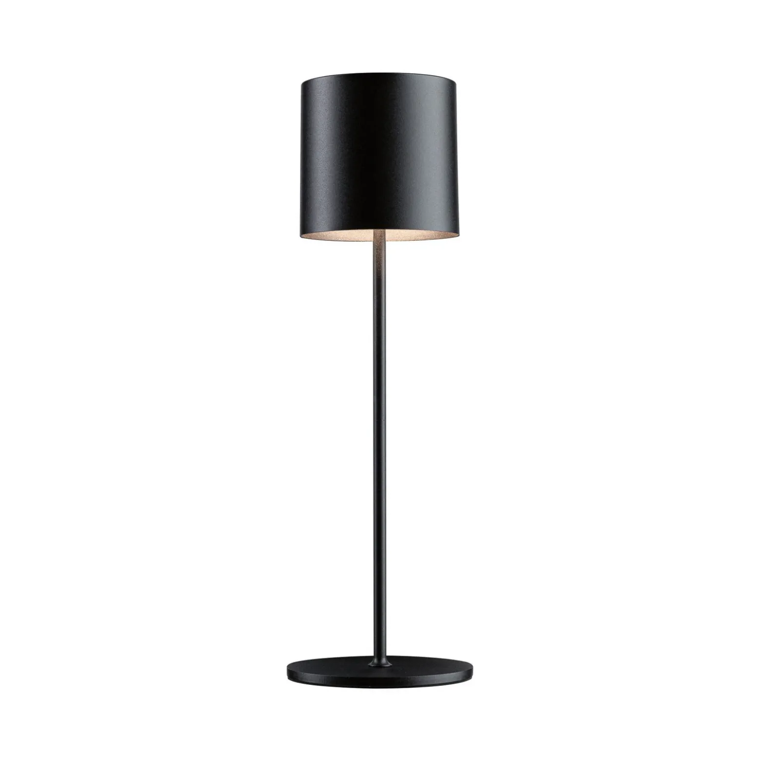 Lámpara de mesa recargable LED Paulmann Tuni, negra, plástico, IP44