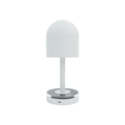 Lámpara de mesa recargable LED Luceo de AYTM, blanca, IP44