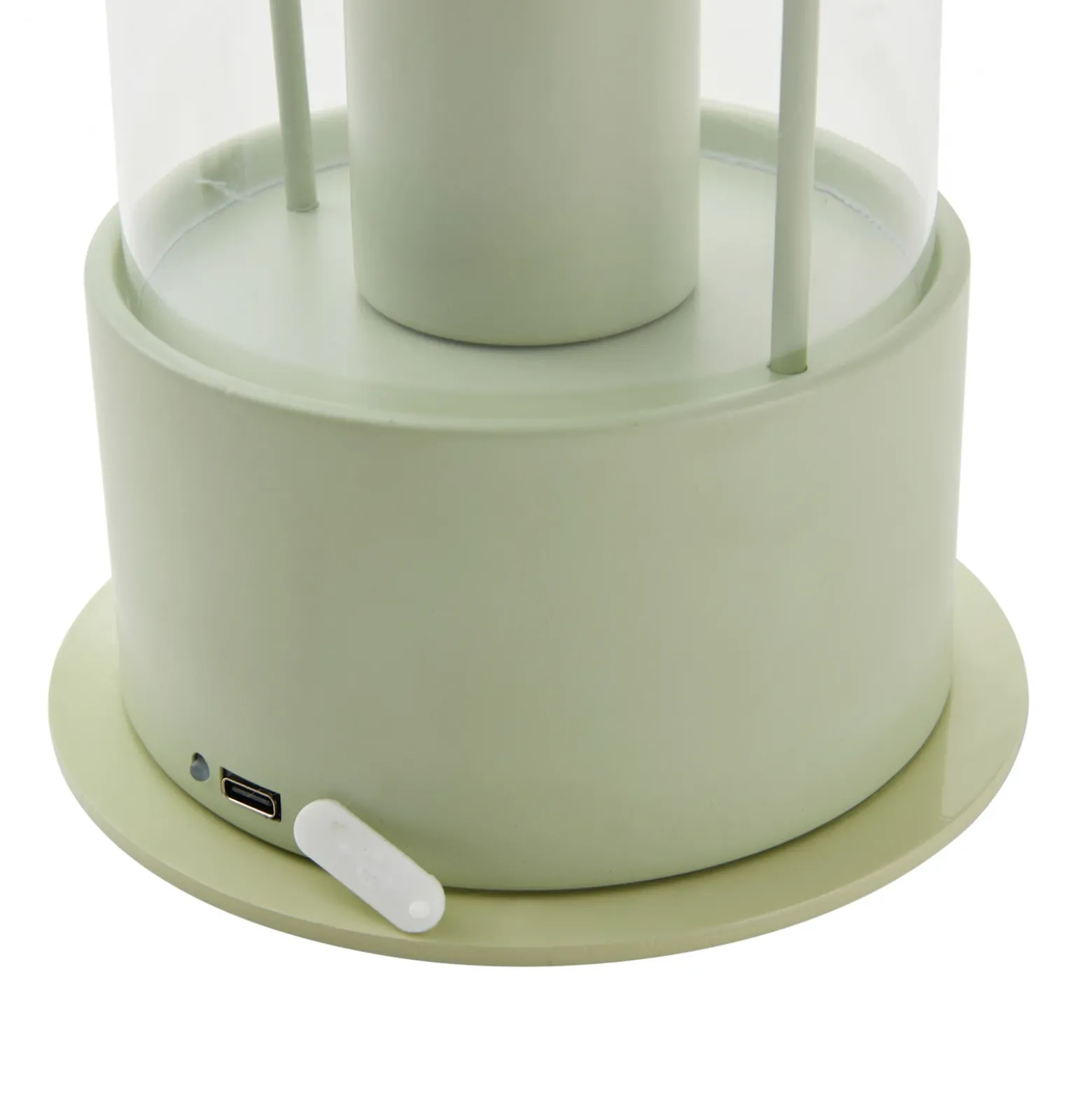 Lámpara de mesa recargable Lindby Yvette, verde, IP44, regulador táctil