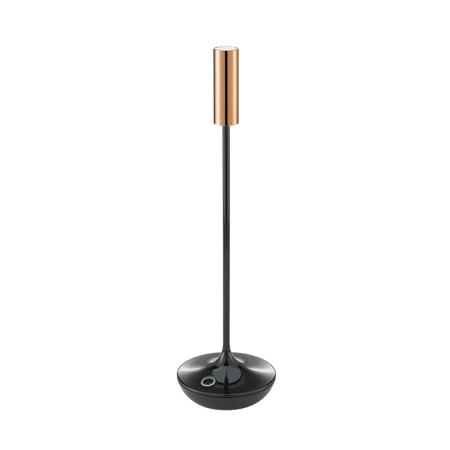 Lámpara de mesa recargable Nucandle LED, negra/cobre, IP54, atenuable