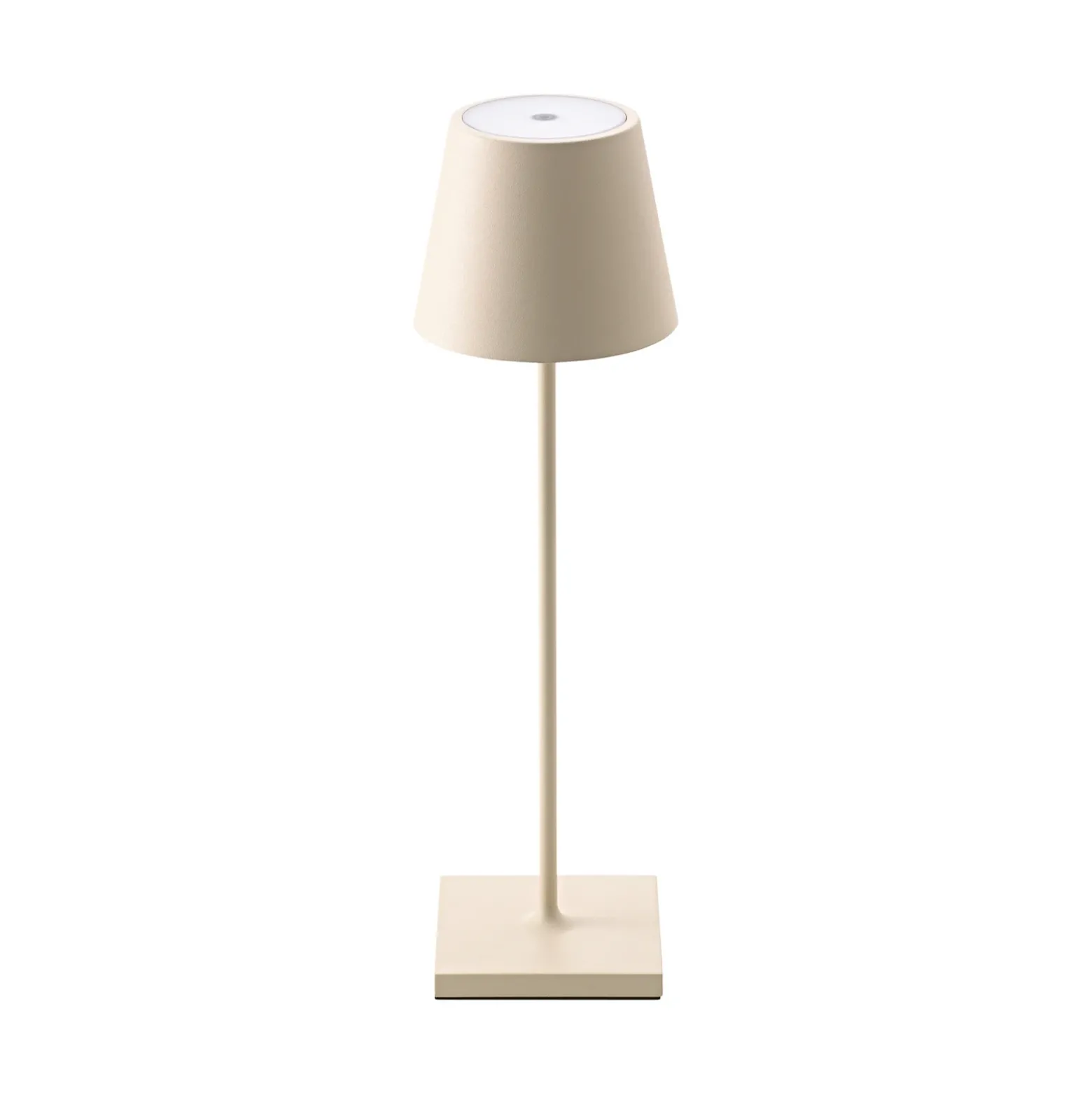 Lámpara de mesa recargable Nuindie LED, USB-C, beige, IP54, atenuable