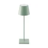 Lámpara de mesa recargable Nuindie LED, USB-C, verde salvia, IP54,
