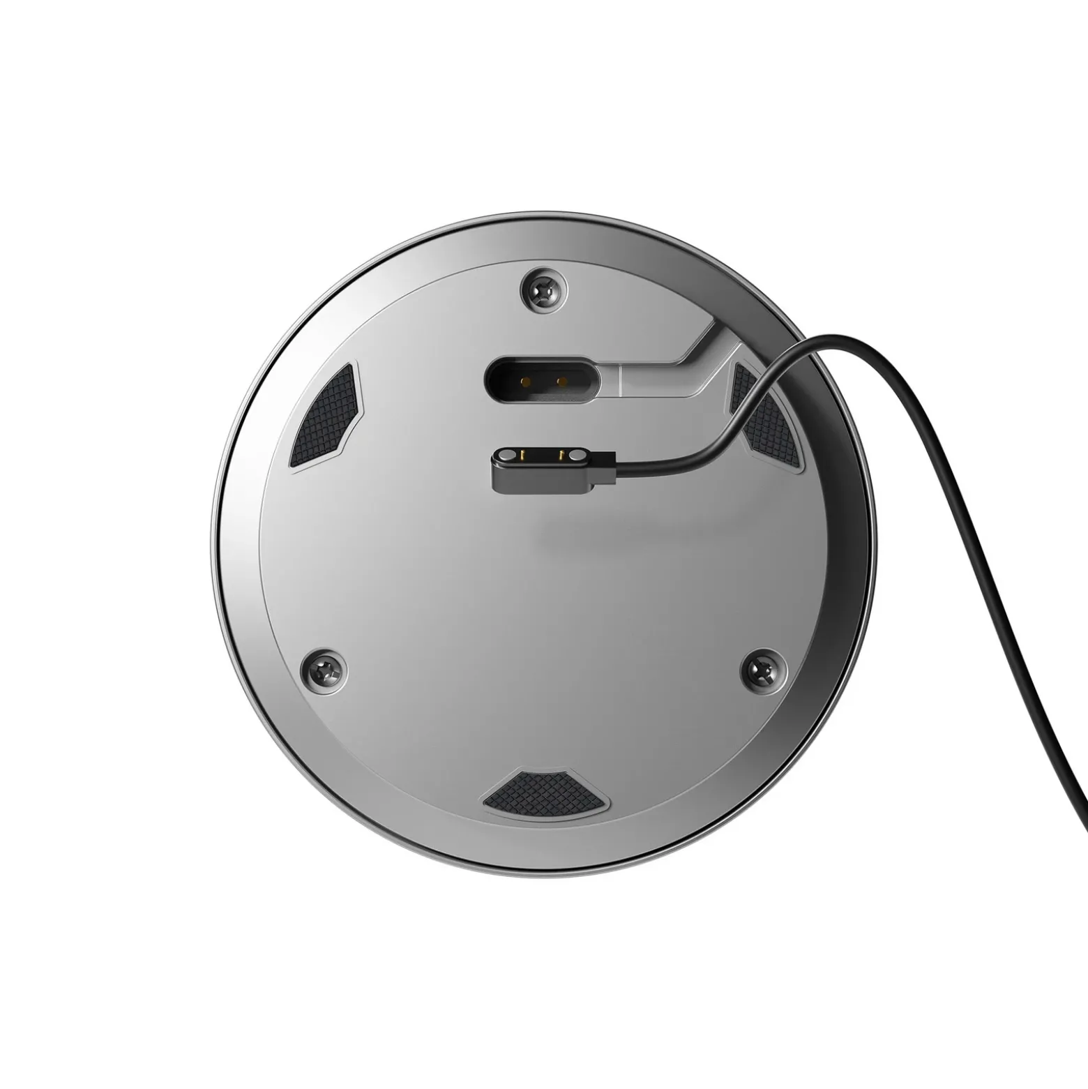 Lámpara de mesa recargable Numotion LED, plata, cristal, IP54, atenuable