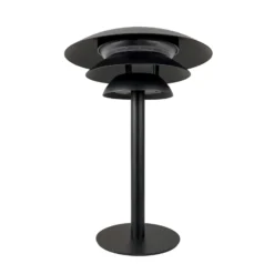 Lámpara de mesa solar Dyberg Larsen DL25, negra, de metal