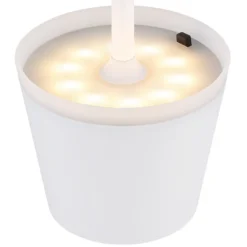 Lámpara de mesa solar 36637, IP44, blanco
