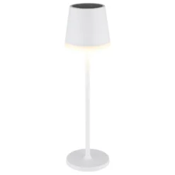 Lámpara de mesa solar 36637, IP44, blanco