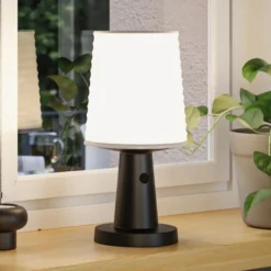 Lámpara de mesa solar LED Ilanga de Paulmann, antracita, 30 cm, IP44