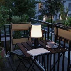 Lámpara de mesa solar LED Ilanga de Paulmann, antracita, 30 cm, IP44
