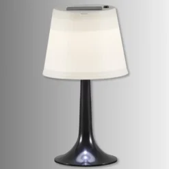 Lámpara de mesa solar LED negra Assisi Sitra