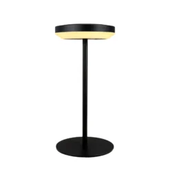 Lámpara de mesa solar LED Otera de Dyberg Larsen, negra, 25 cm, IP44