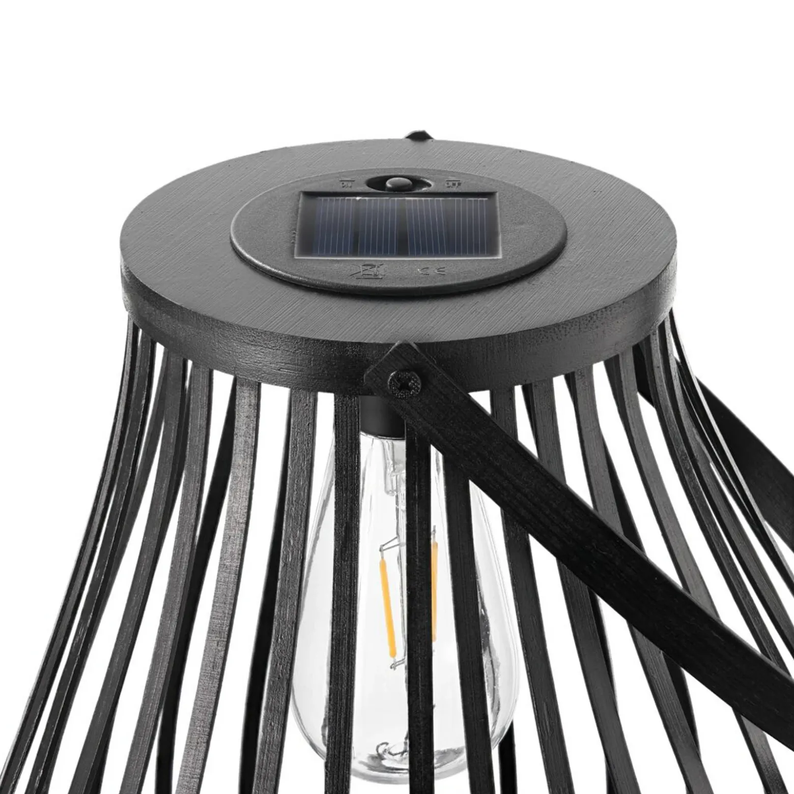 Lámpara de mesa solar LED Pauleen SUNSHINE SPARK, negra, 34 cm, IP44