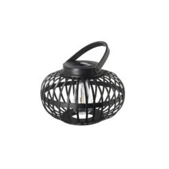 Lámpara de mesa solar LED Pauleen SUNSHINE BLISS, negra, 17 cm, IP44