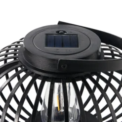 Lámpara de mesa solar LED Pauleen SUNSHINE BLISS, negra, 17 cm, IP44