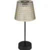 Lámpara de mesa solar 36634-2S en 2 ud negro/humo