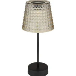 Lámpara de mesa solar 36634-2S en 2 ud negro/humo