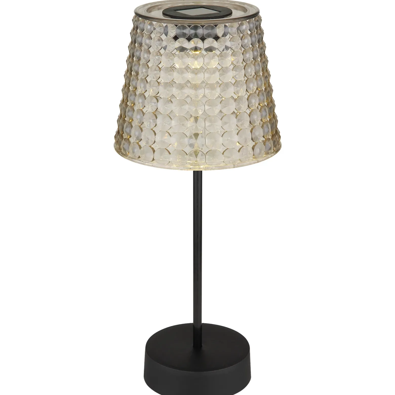 Lámpara de mesa solar 36634-2S en 2 ud negro/humo