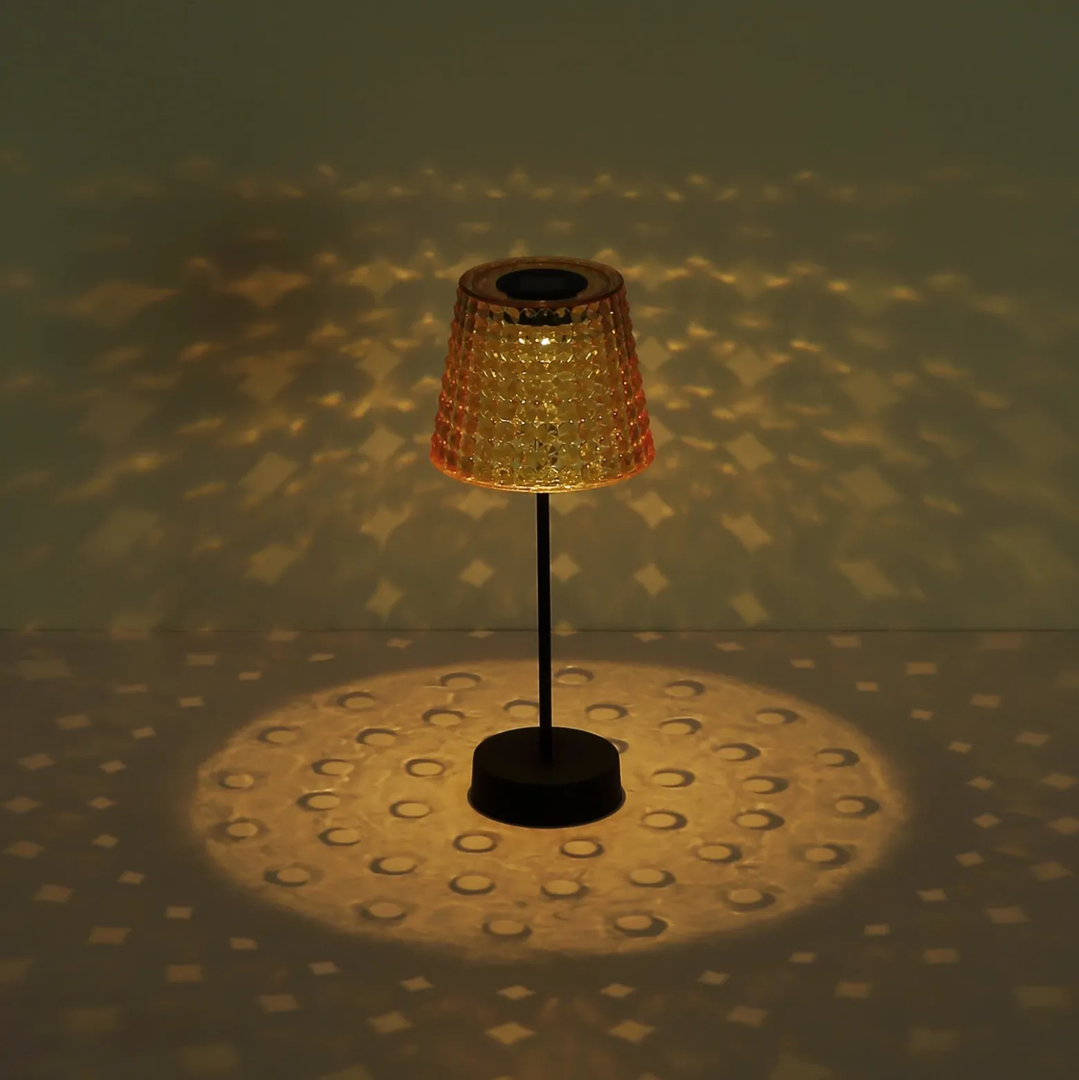 Lámpara de mesa solar 36634-2S en 2 ud negro/humo