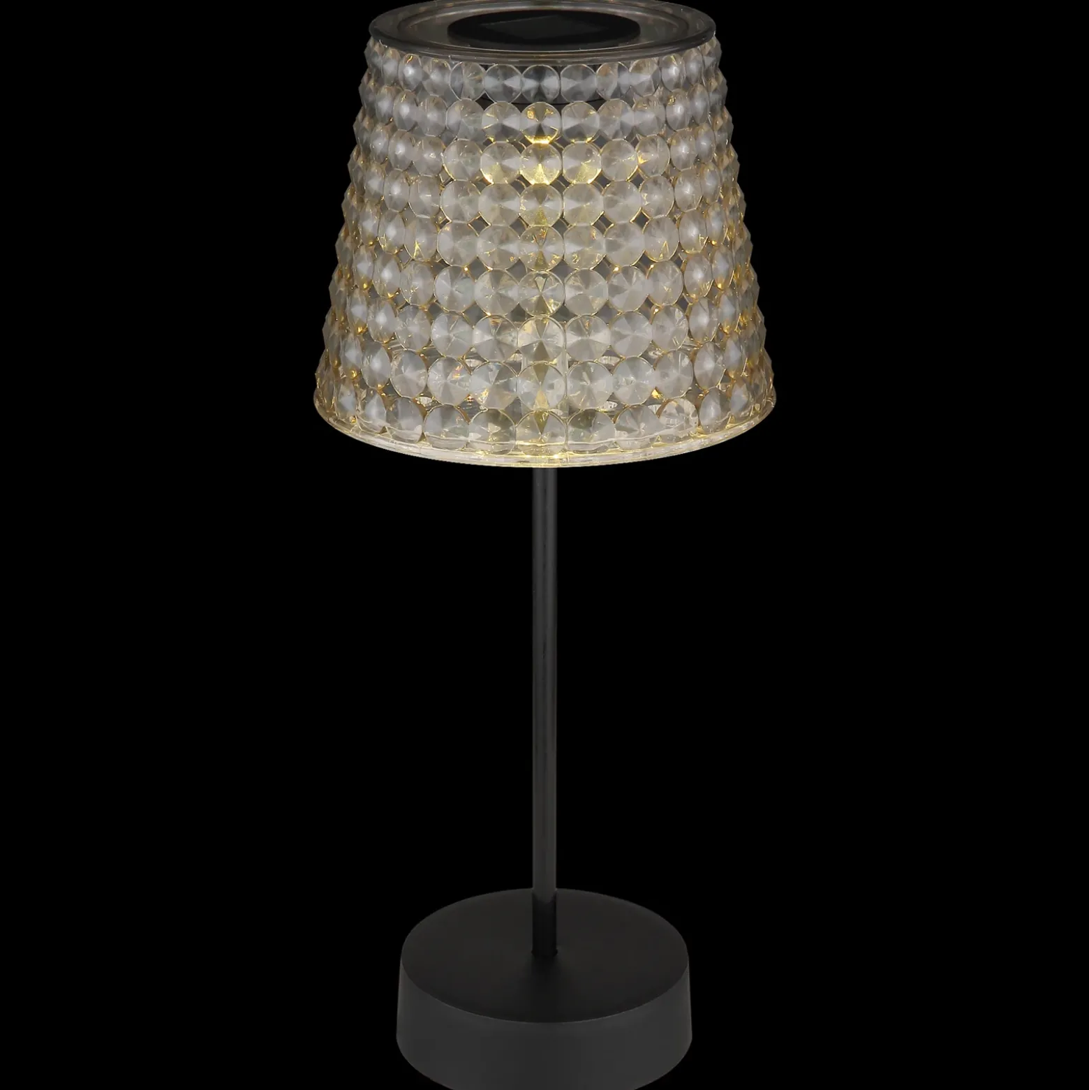 Lámpara de mesa solar 36634-2S en 2 ud negro/humo