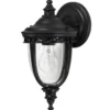 Lámpara de pared English Bridle, IP44, Ø 16,5 cm, negra