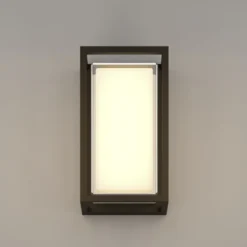 Lámpara de pared exterior con sensor LED EGLO GENOVESE, negra, 24 cm, IP65, CCT