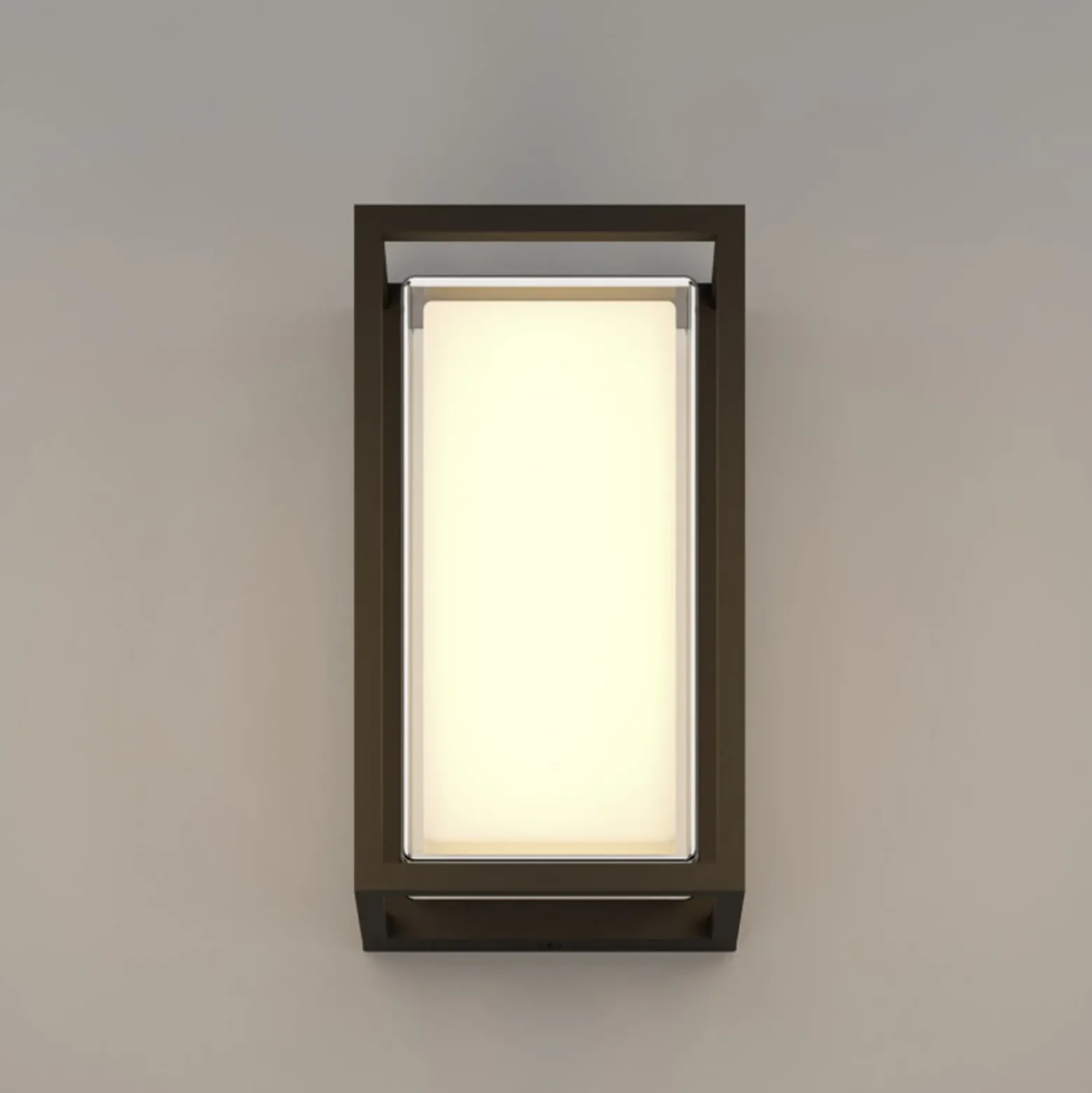 Lámpara de pared exterior con sensor LED EGLO GENOVESE, negra, 24 cm, IP65, CCT
