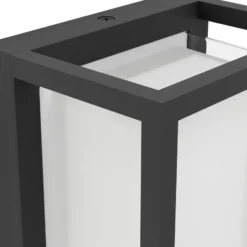 Lámpara de pared exterior con sensor LED EGLO GENOVESE, negra, 24 cm, IP65, CCT