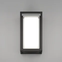 Lámpara de pared exterior con sensor LED EGLO GENOVESE, negra, 24 cm, IP65, CCT
