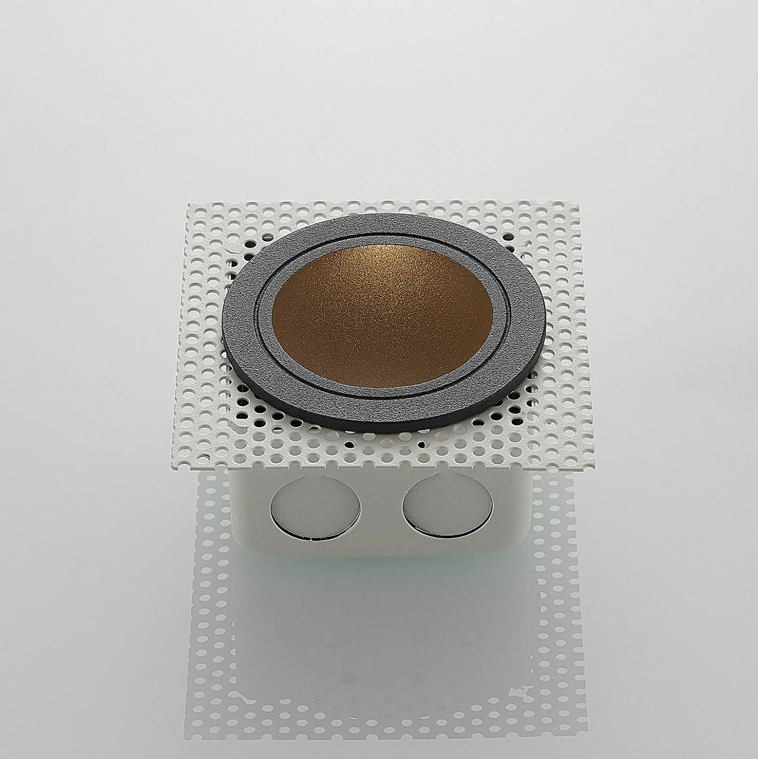 Lámpara de pared LED empotrable Pordis, IP65, redonda